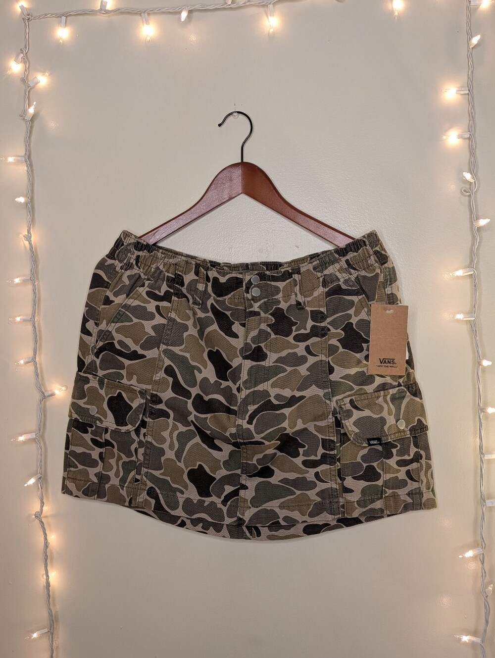 Vans Women's Camo Cargo Mini Skirt - Size L